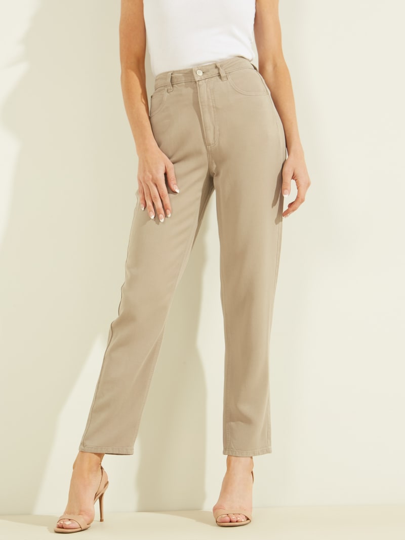 Beige Women's Guess Mom Pants | 5246190-OG