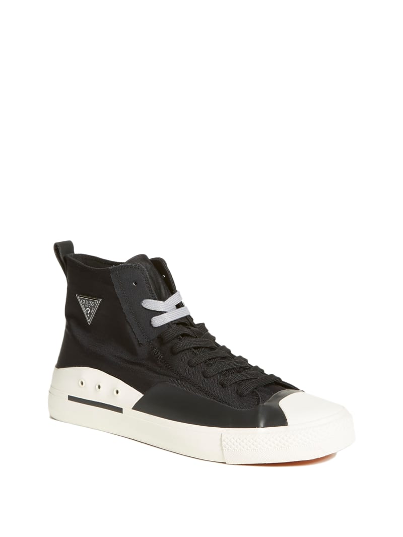 Black Men's Guess Ederle High-Top Sneakers | 9347218-MB