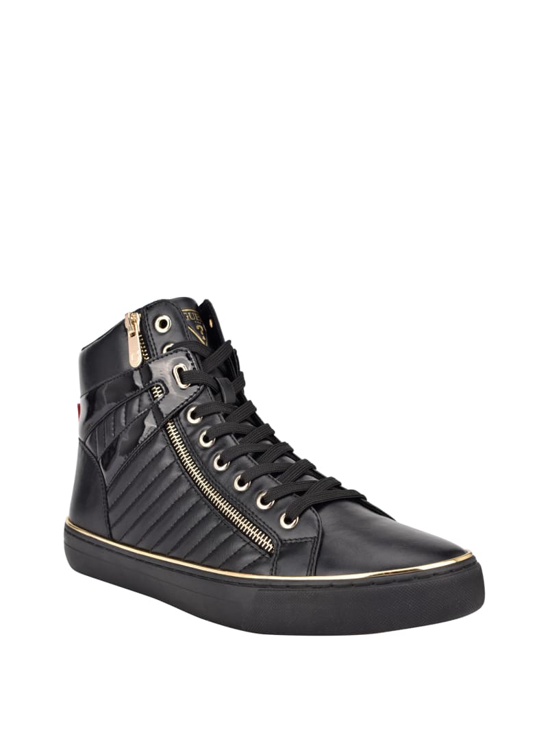 Black Men's Guess Million High-Top Sneakers | 2403951-SG