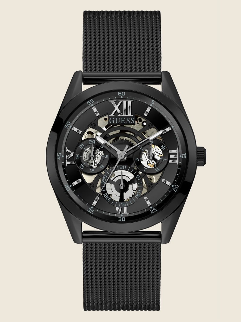 Black Men's Guess Multifunction Watches | 0461537-DE