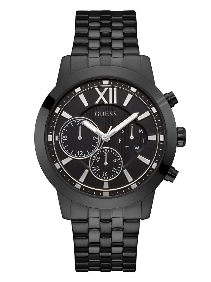 Black Men's Guess Multifunction Watches | 5186497-BK