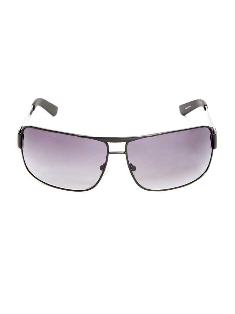 Black Men's Guess Ron Navigator Sunglasses | 0198357-HF