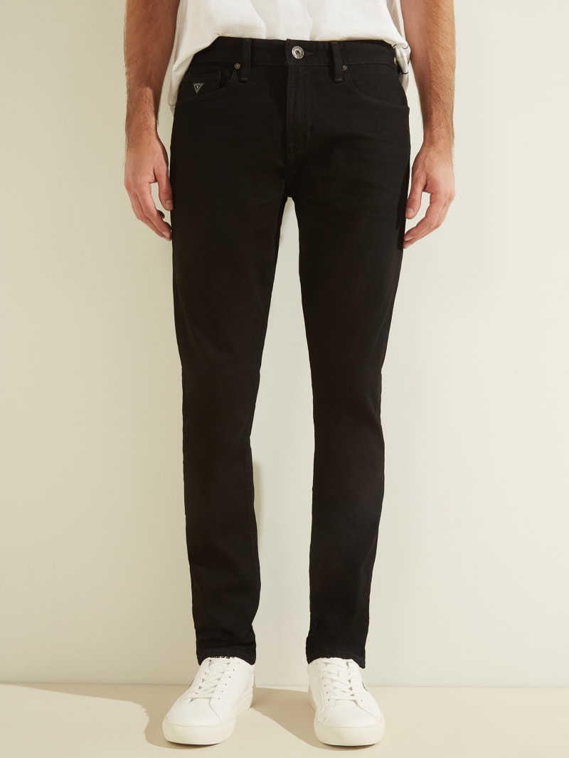 Black Men's Guess Slim Tapered Pants | 8607954-LW