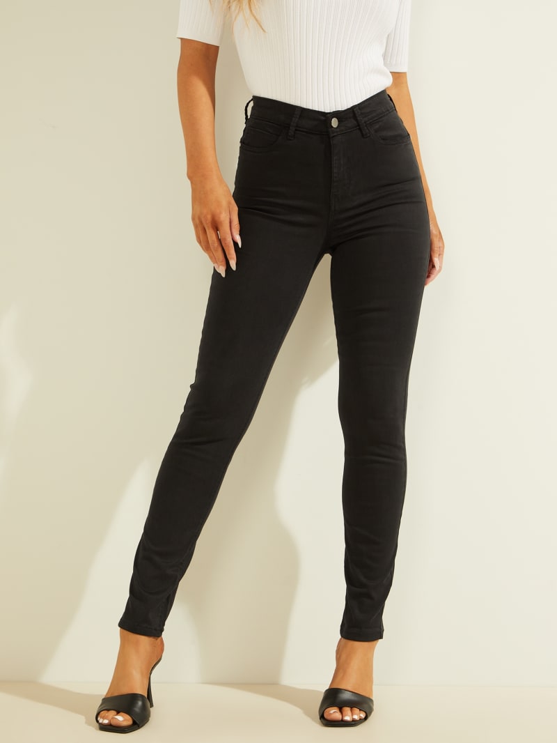 Black Women's Guess 1981 Satin Skinny Pants | 1874253-WH