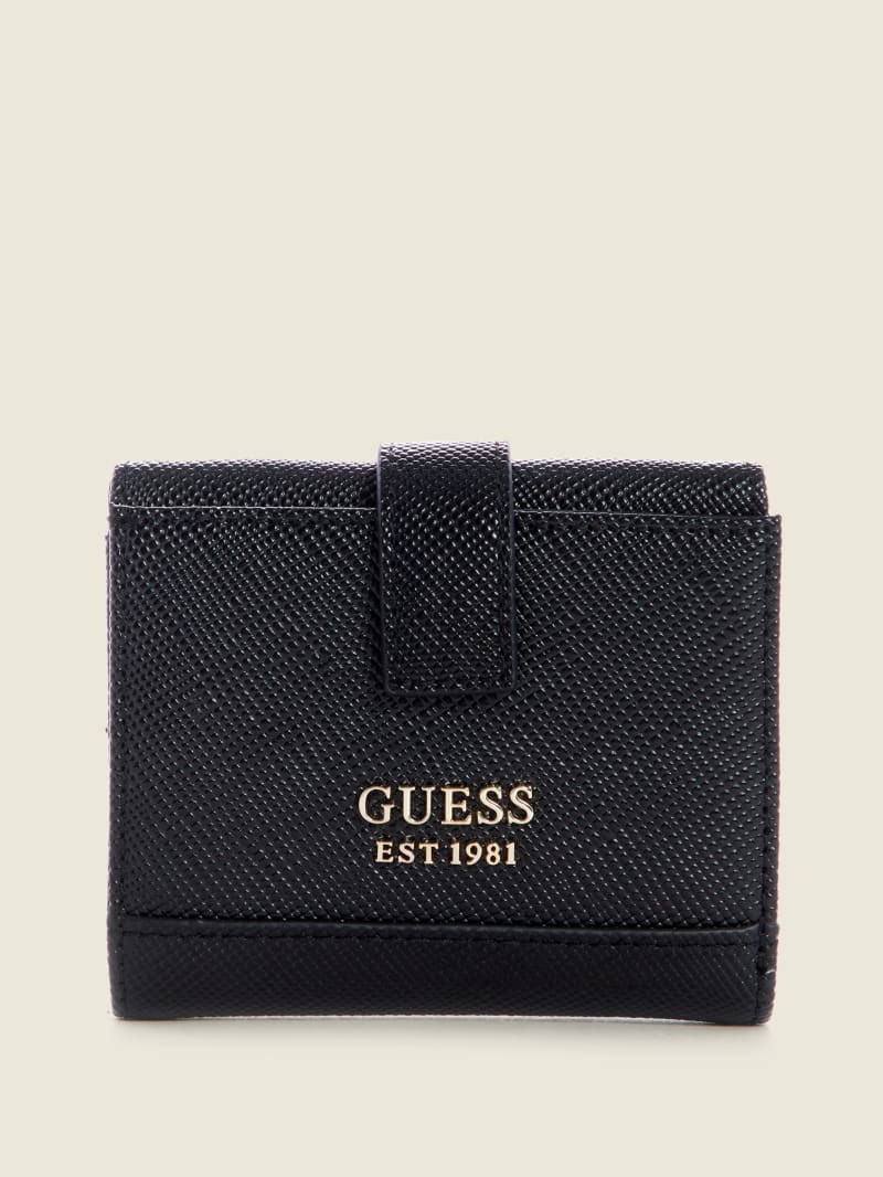 Black Women's Guess Cordelia Petite Trifold Wallets | 7598042-DT