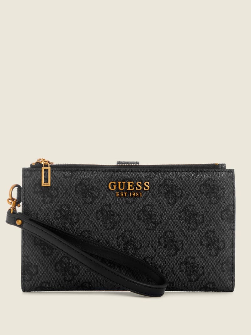 Black Women's Guess Kristle Zip Organizer Wallets | 2986107-LN