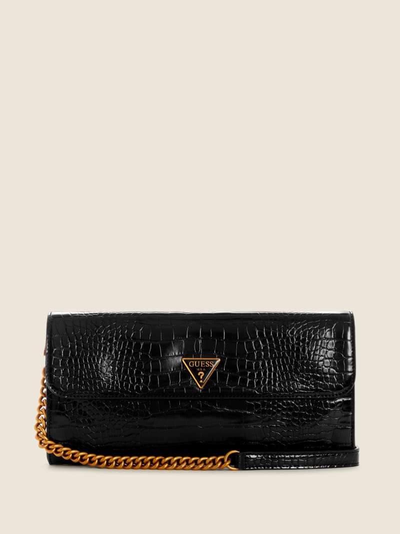 Black Women's Guess Kyla Clutch Crossbody Bags | 2147580-MY