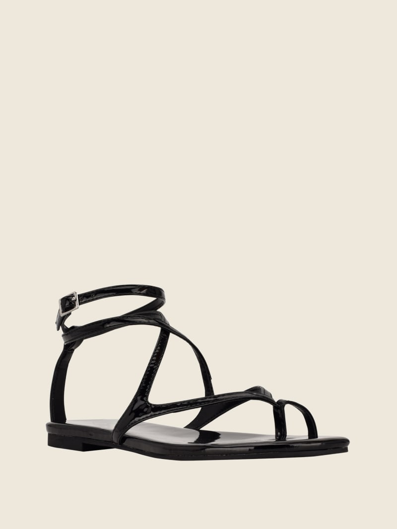 Black Women's Guess Nalanie Strappy Sandals | 2507164-ES