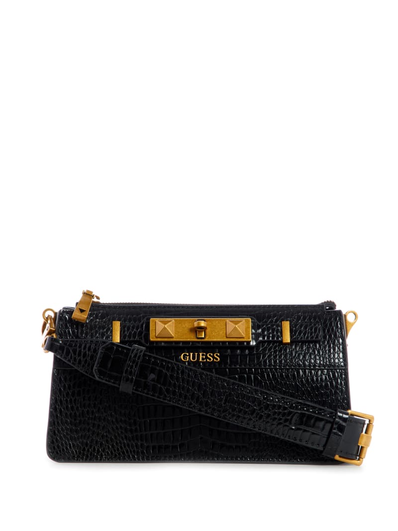 Black Women's Guess Raffie Crossbody Bags | 2538647-MP