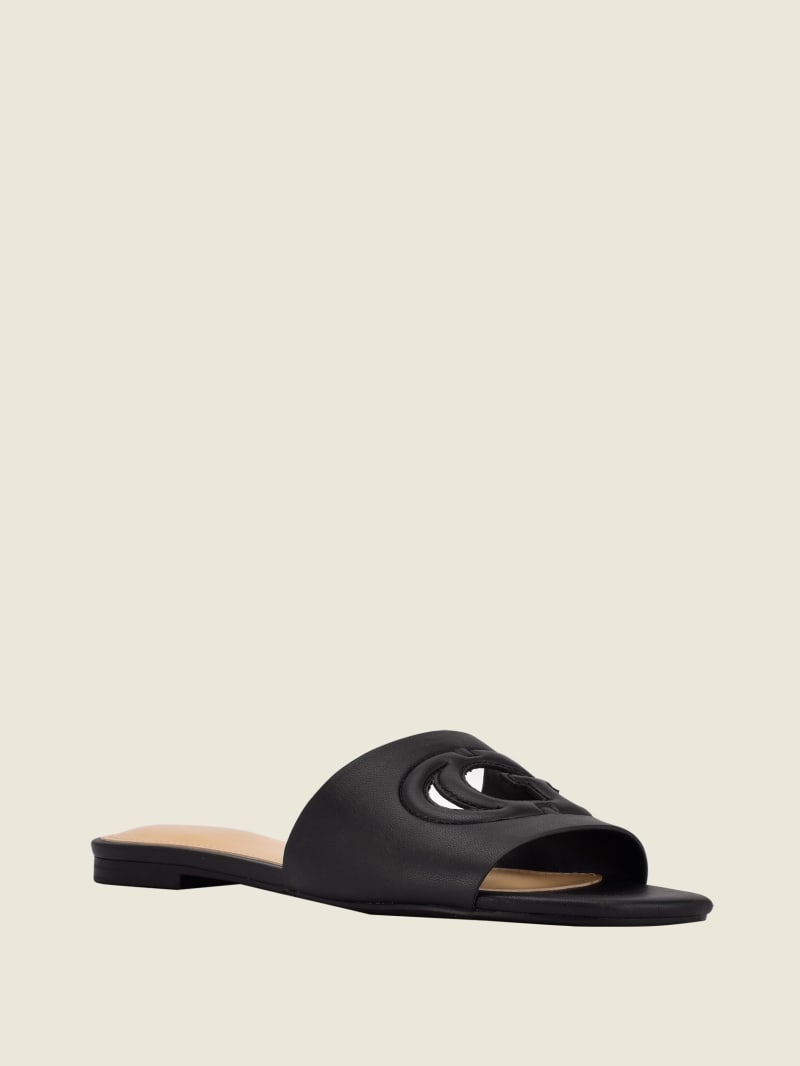 Black Women's Guess Tashia Logo Slides | 5620137-OC