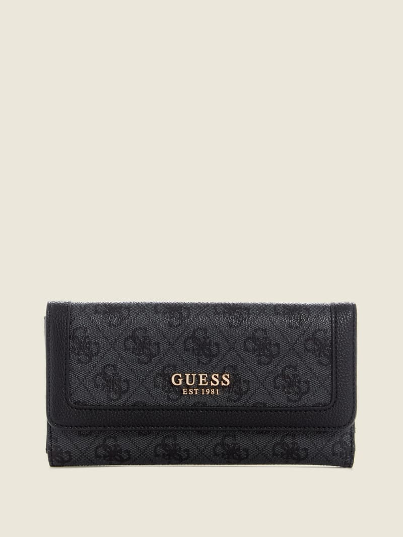 Black Women's Guess Zadie Logo Multi Clutch Wallets | 1950642-DY