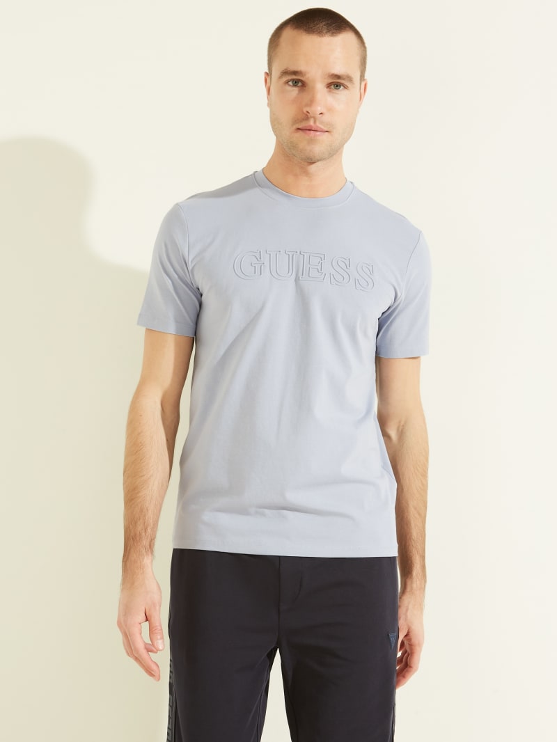 Blue Men's Guess Eco Alphy Active Tee T Shirts | 1347560-UD