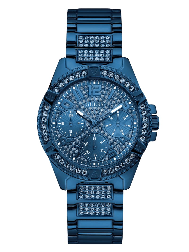 Blue Women's Guess Blue Multifunction Watches | 7315648-KE