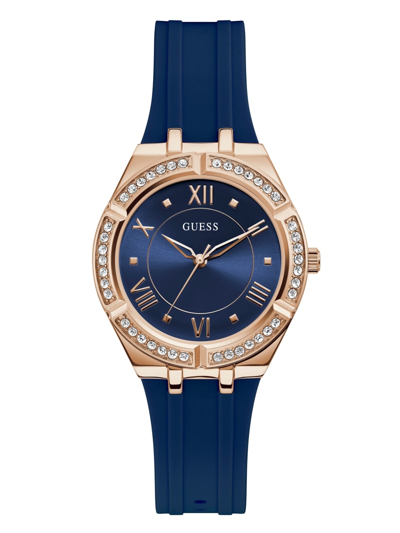 Blue Women's Guess Blue Silicone Analog Watches | 6320184-JE