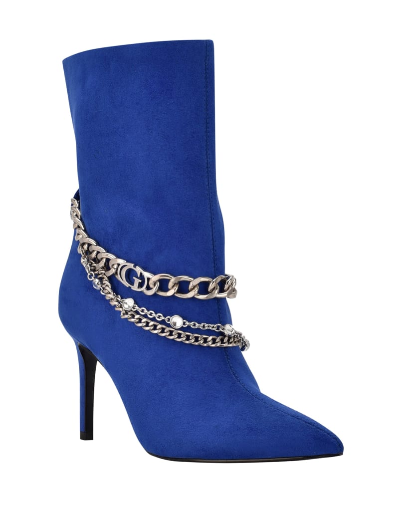 Blue Women's Guess Dasilda Chain Boots | 1243759-BY