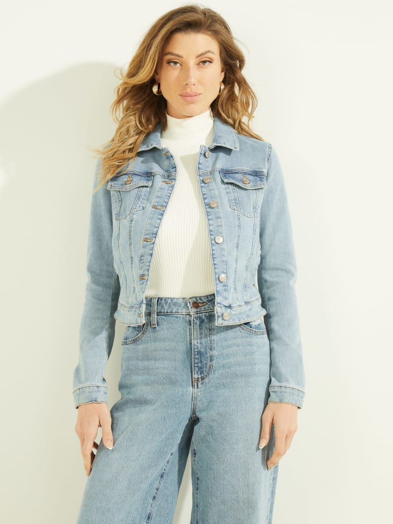 Blue Women's Guess Eco Sexy Trucker Jackets | 2807369-VO