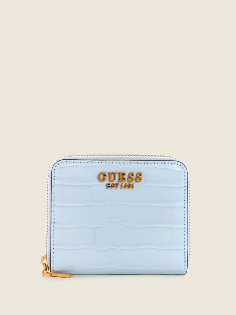 Blue Women's Guess Laurel Small Zip-Around Wallets | 0721396-FO