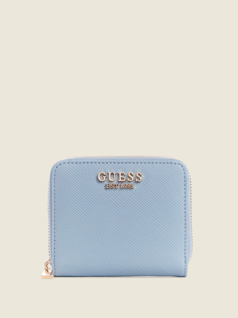 Blue Women's Guess Laurel Small Zip-Around Wallets | 5460183-IN