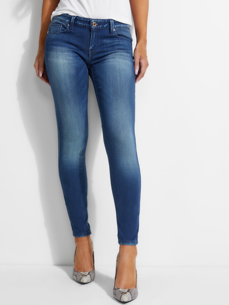 Blue Women's Guess Power Skinny Pants | 2869371-CU