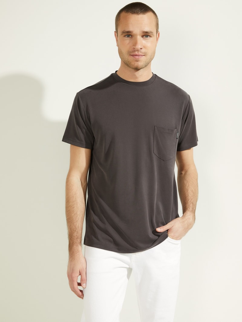 Brown Men's Guess Eco Orio Tee T Shirts | 4510893-MA