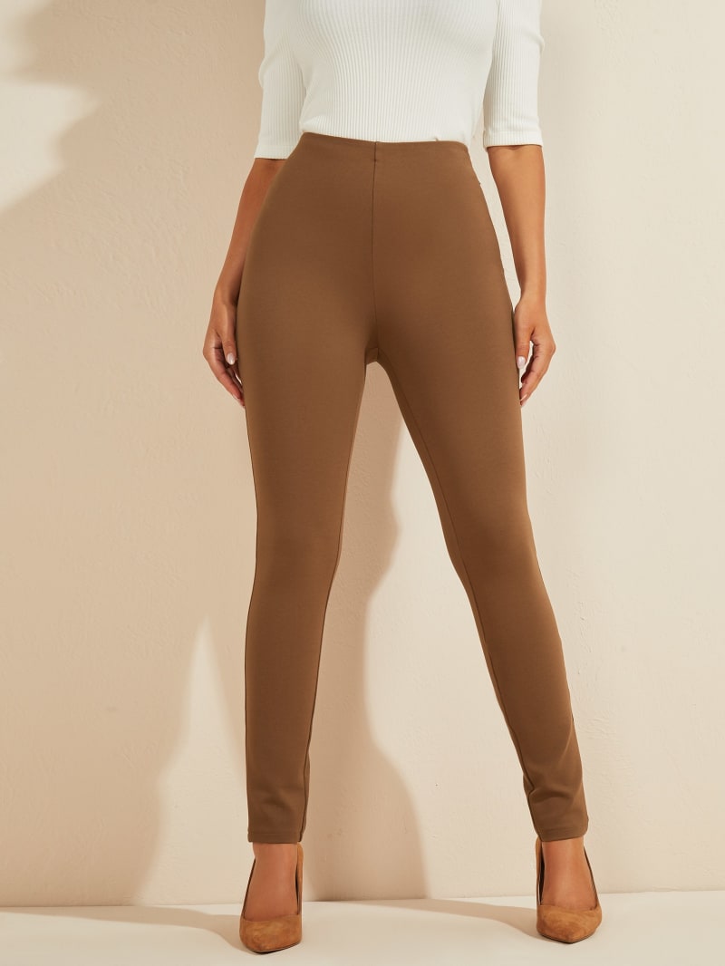 Brown Women's Guess Jane Ponte Legging Pants | 8701643-XK