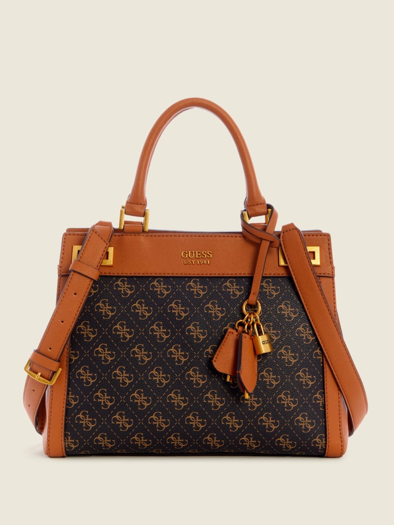 Brown Women's Guess Katey Luxury Satchel Bags | 7609283-YR