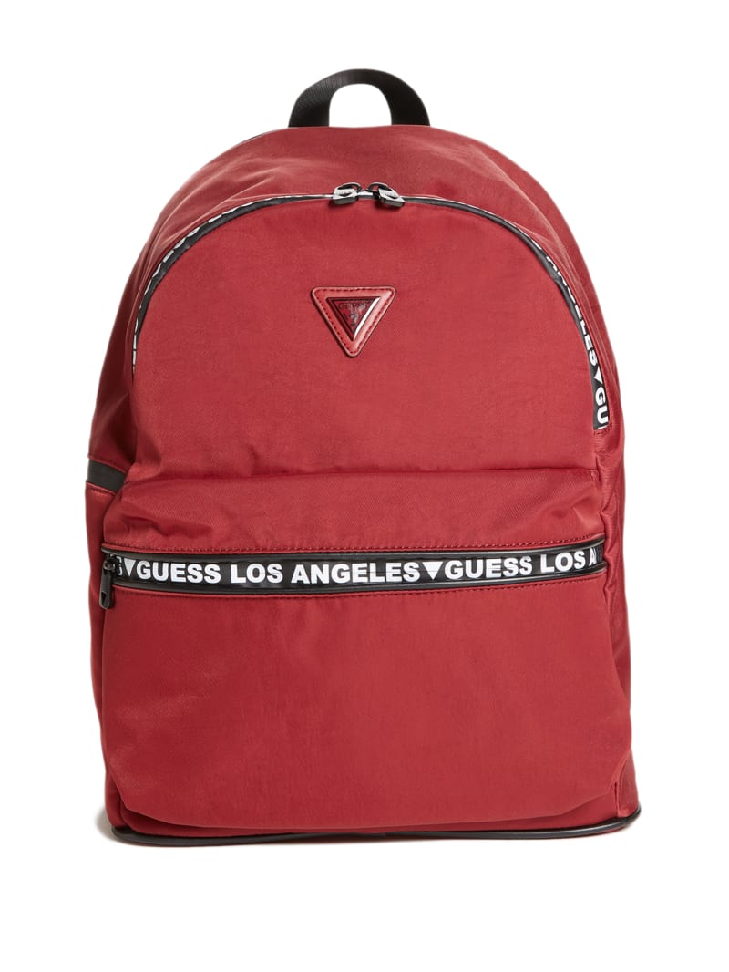 Burgundy Men's Guess Quarto Nylon Bags | 8479260-EA