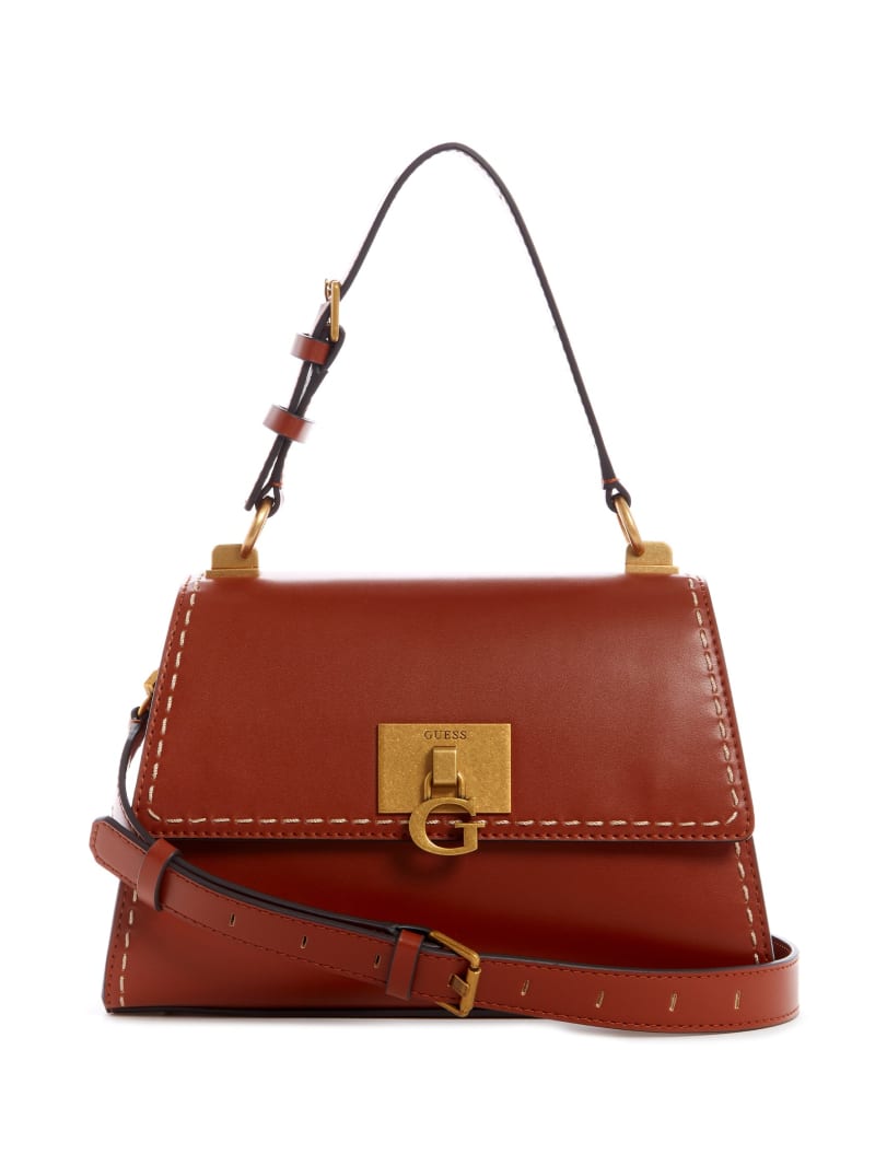 Burgundy Women's Guess Stephi-Handle Shoulder Bags | 4530896-UM