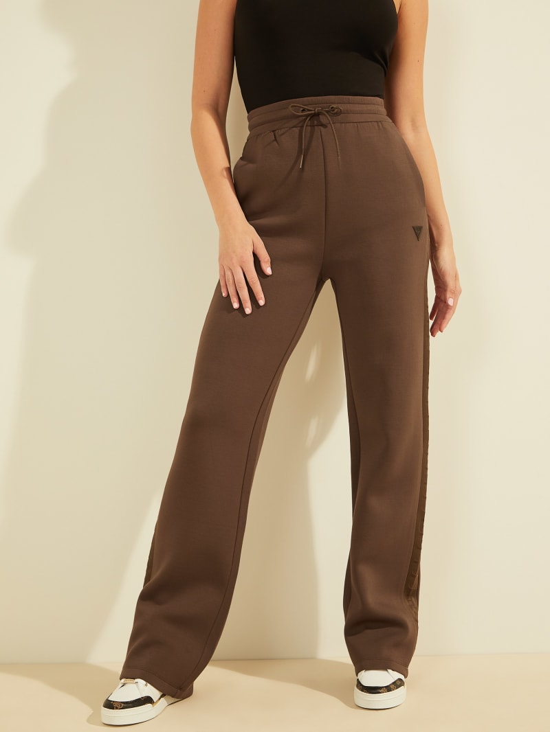 Chocolate Women's Guess Eco Brenda Wide-Legs Pants | 4950172-GI