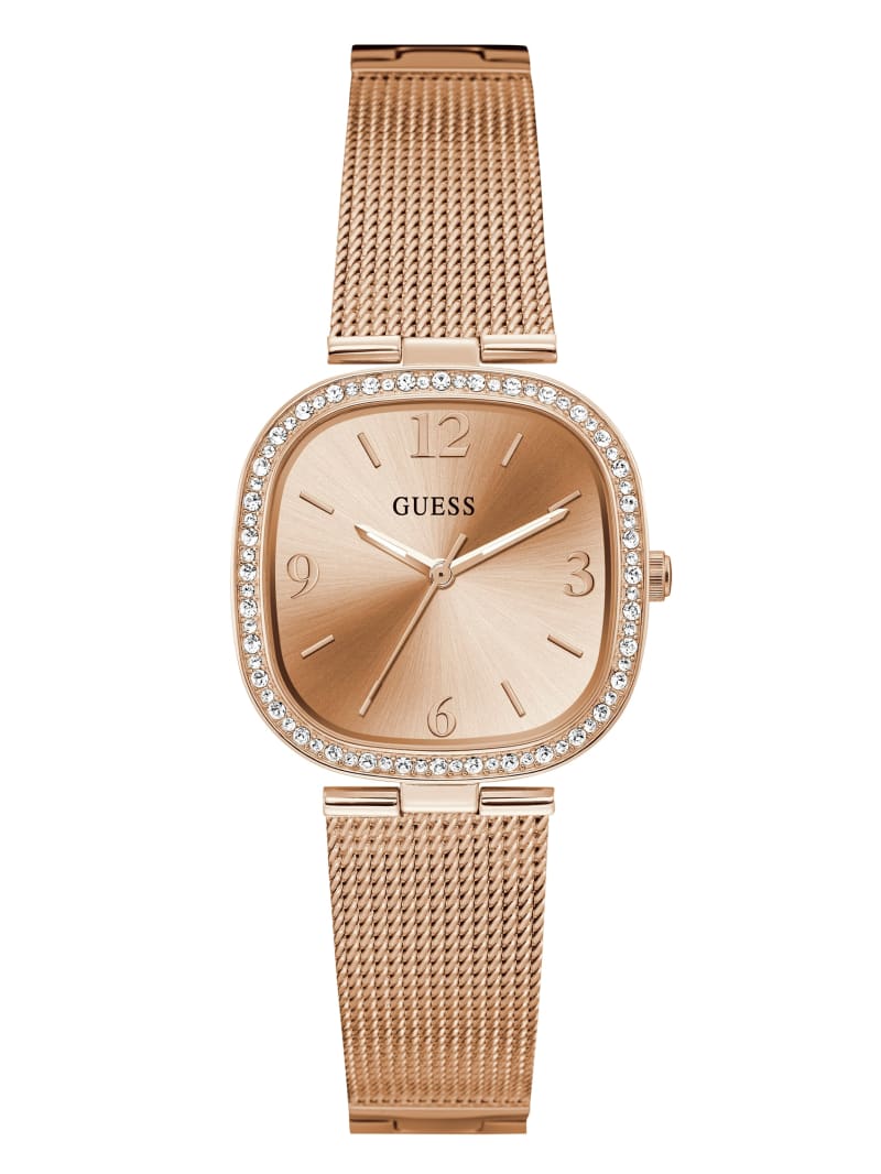 Copper Women's Guess Rose Gold-Tone Mesh Analog Watches | 1243865-OD