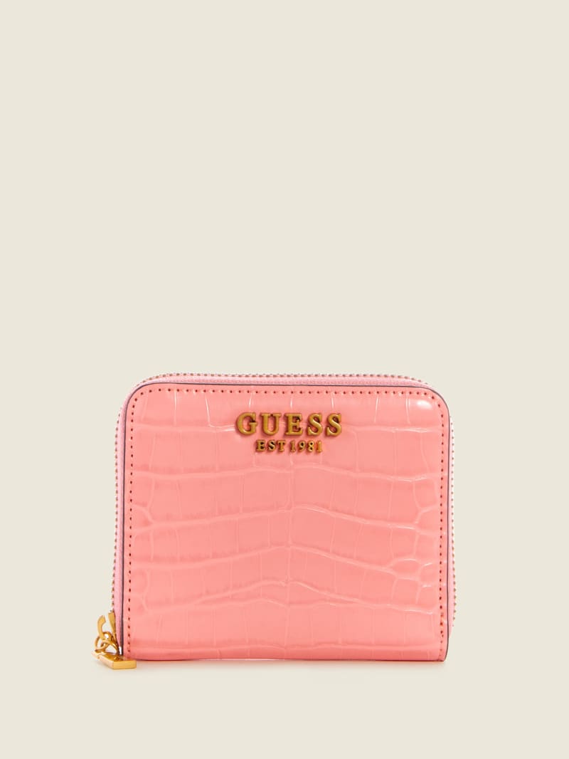 Coral Women's Guess Laurel Small Zip-Around Wallets | 2635714-WC