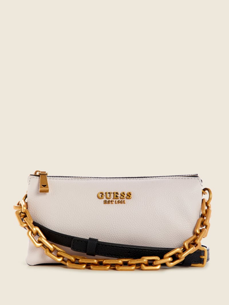 Cream White Women's Guess Turin Triple Compartment Crossbody Bags | 4512307-WF