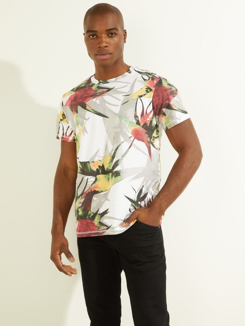 Flower Men's Guess Eco Strely Tee T Shirts | 3649527-FK