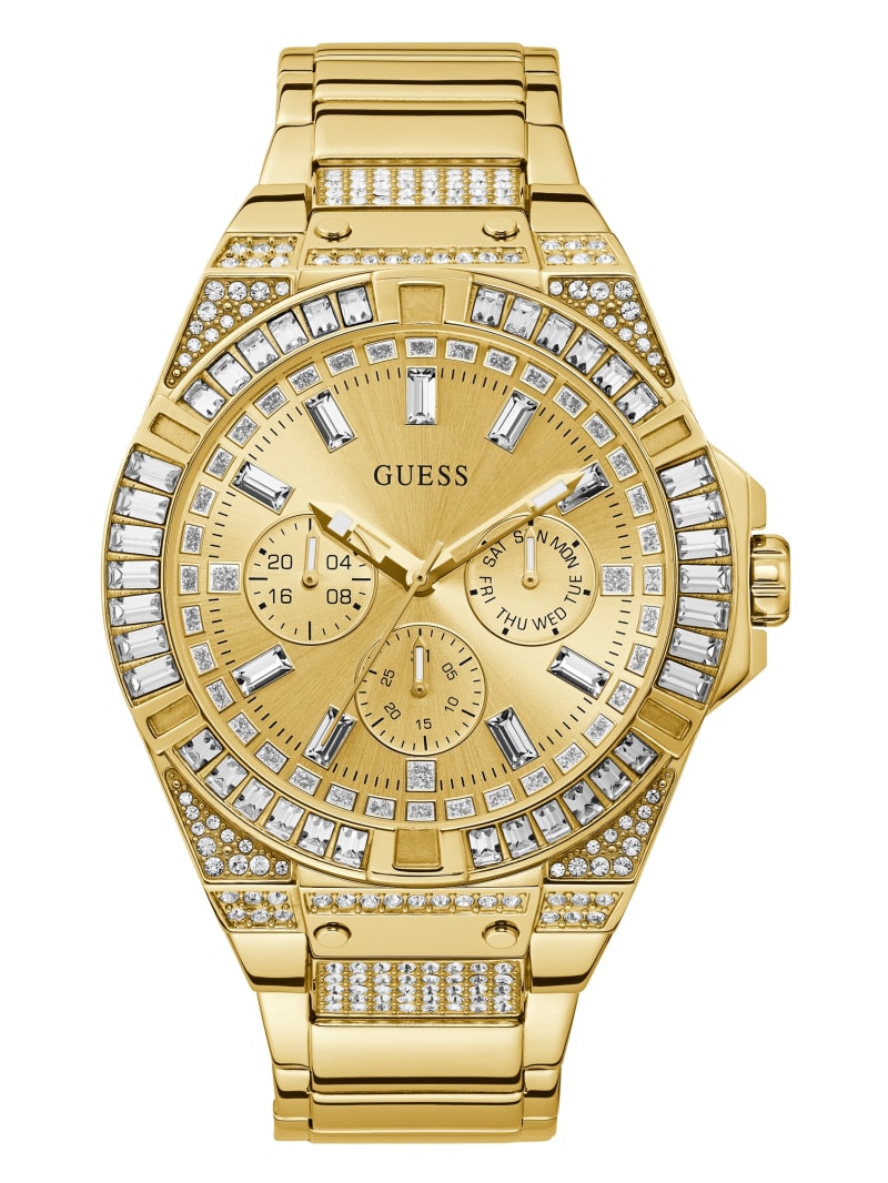 Gold Men's Guess Gold-Tone Multifunction Watches | 6924385-TD