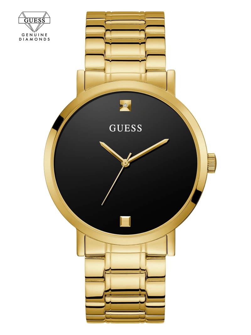 Gold Men's Guess Gold-Tone and Diamond Analog Watches | 8032769-FL