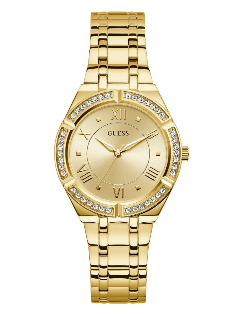 Gold Women's Guess Gold-Tone Champagne Analog Watches | 4321079-XW