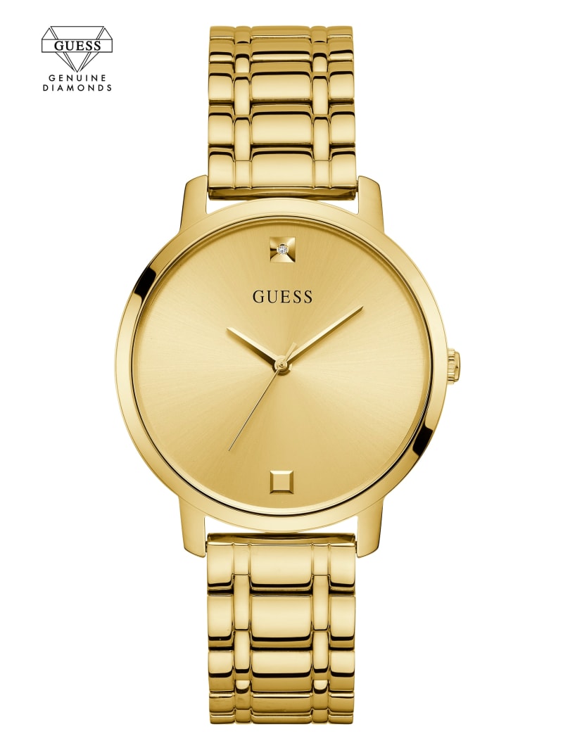 Gold Women's Guess Gold-Tone Diamond Analog Watches | 2960741-UP