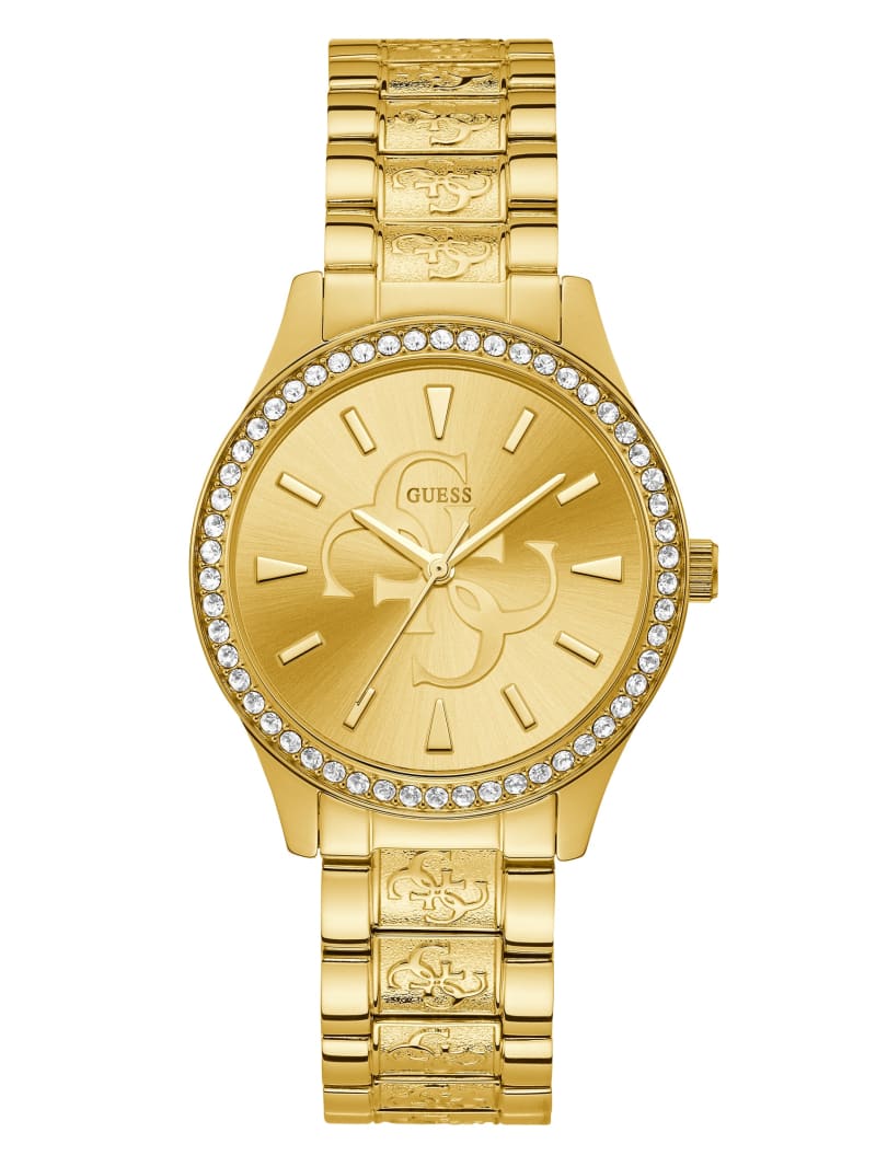 Gold Women's Guess Gold-Tone Quattro G Analog Watches | 9376105-KU