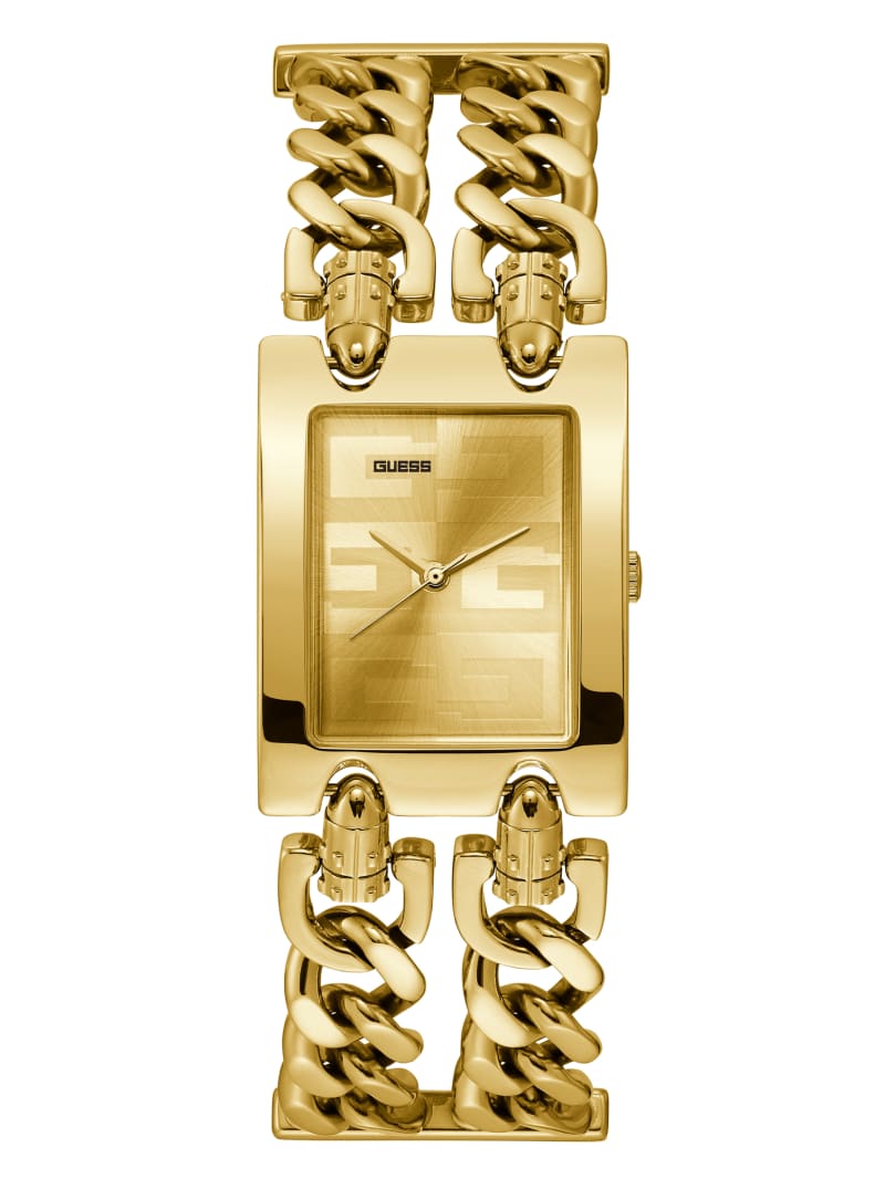 Gold Women's Guess Gold-Tone Square Analog Watches | 7235910-VW