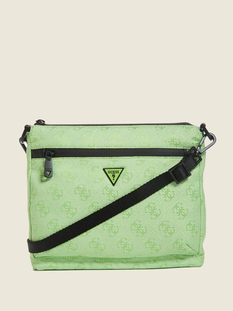 Green Men's Guess Vezzola Nylon Bags | 9152067-RI