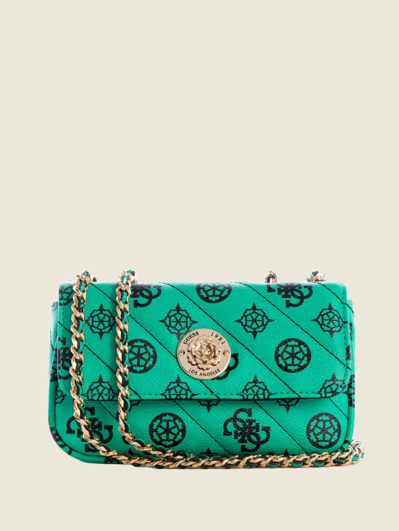 Green Women's Guess Always Logo Mini Bag | 0965327-RU