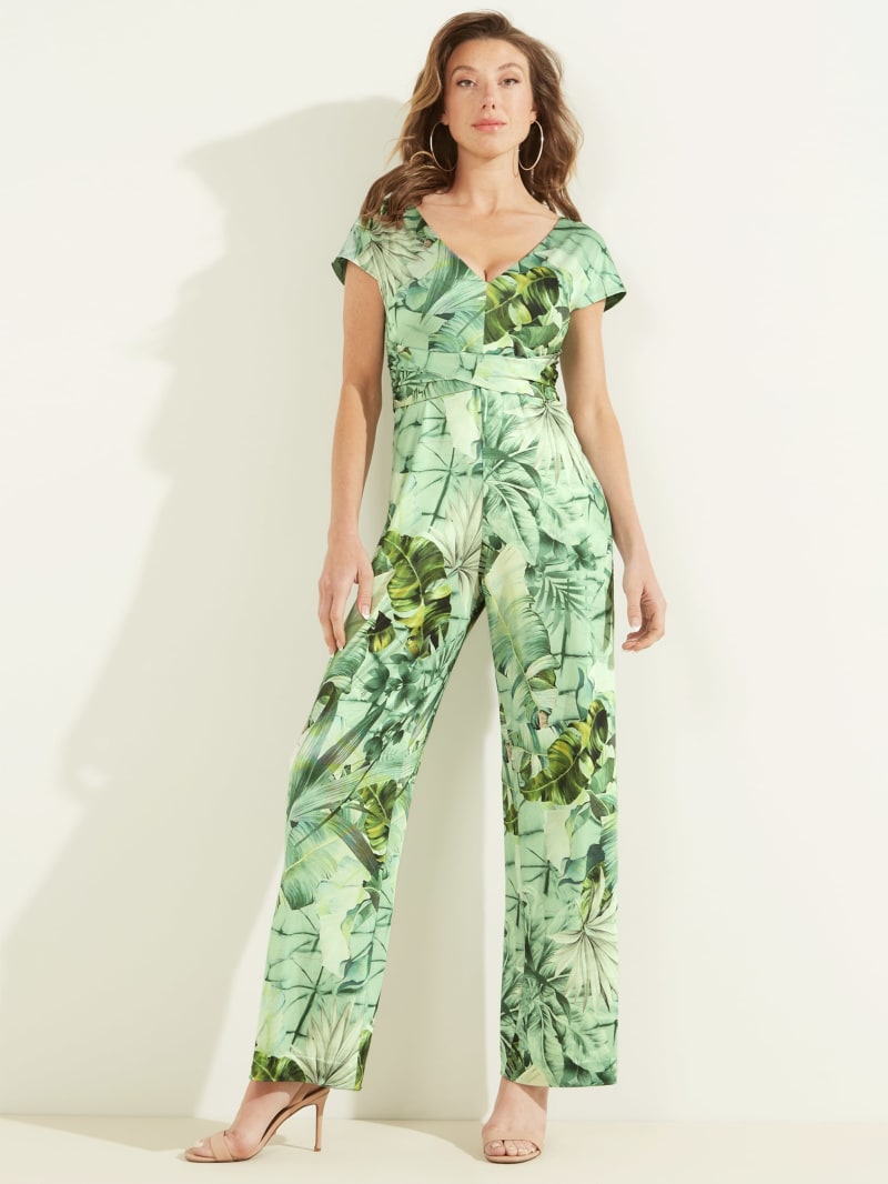 Green Women's Guess Candice Jumpsuit Dress | 1765038-QO