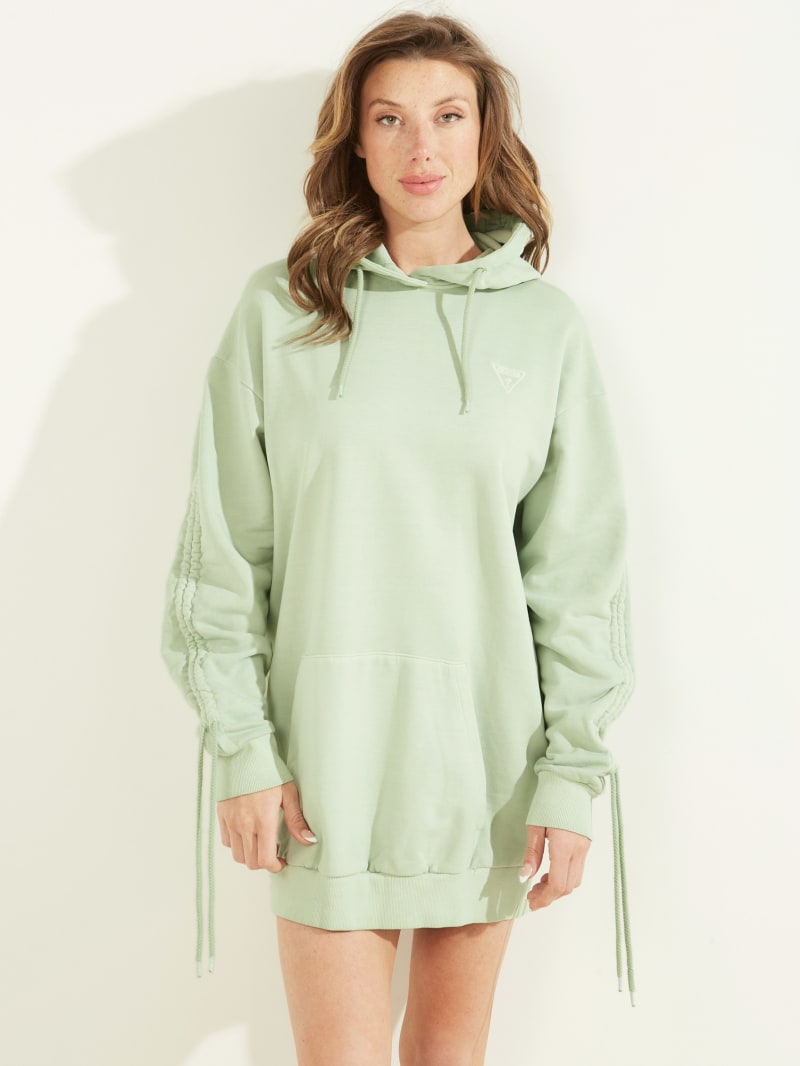 Green Women's Guess Diane Hooded Dress | 6074198-UI