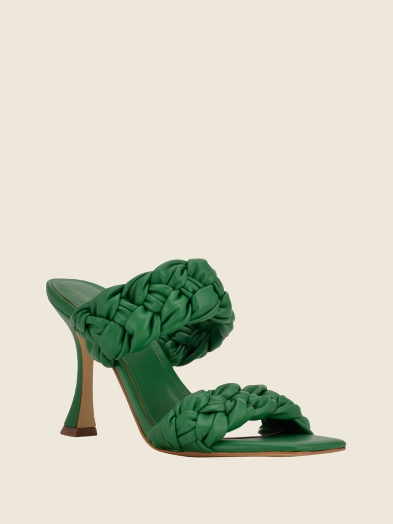 Green Women's Guess Harlieided Heels | 6924835-JL