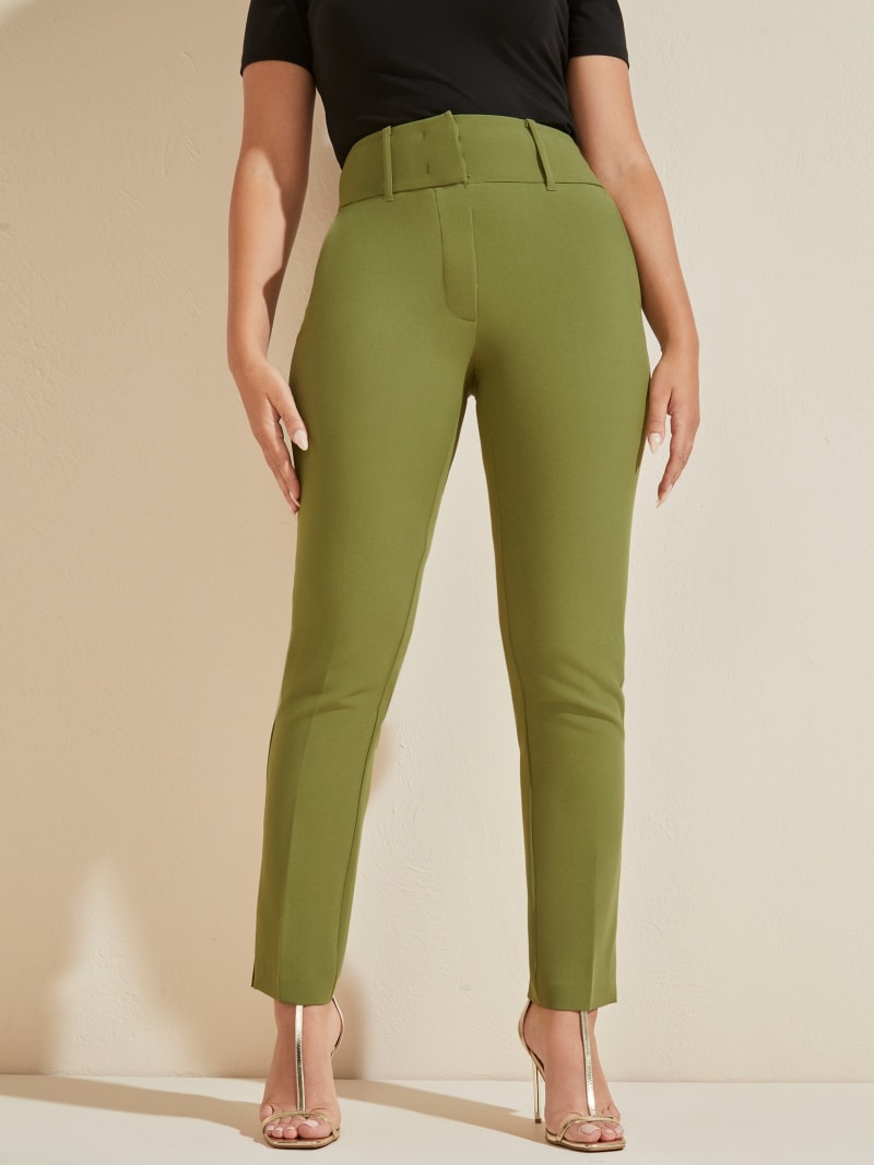 Green Women's Guess Shelly Pants | 2354106-EG