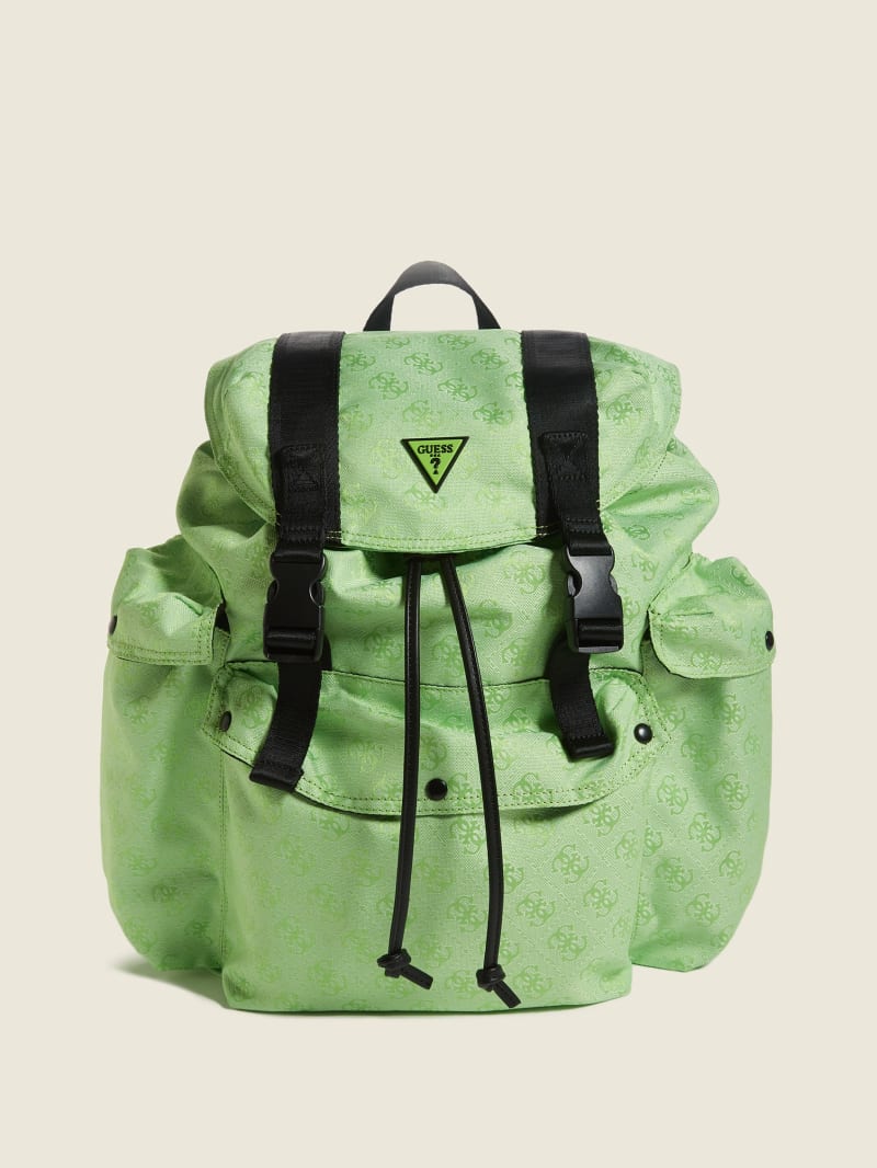 Green Women's Guess Vezzola Nylon Backpacks | 3187054-TK