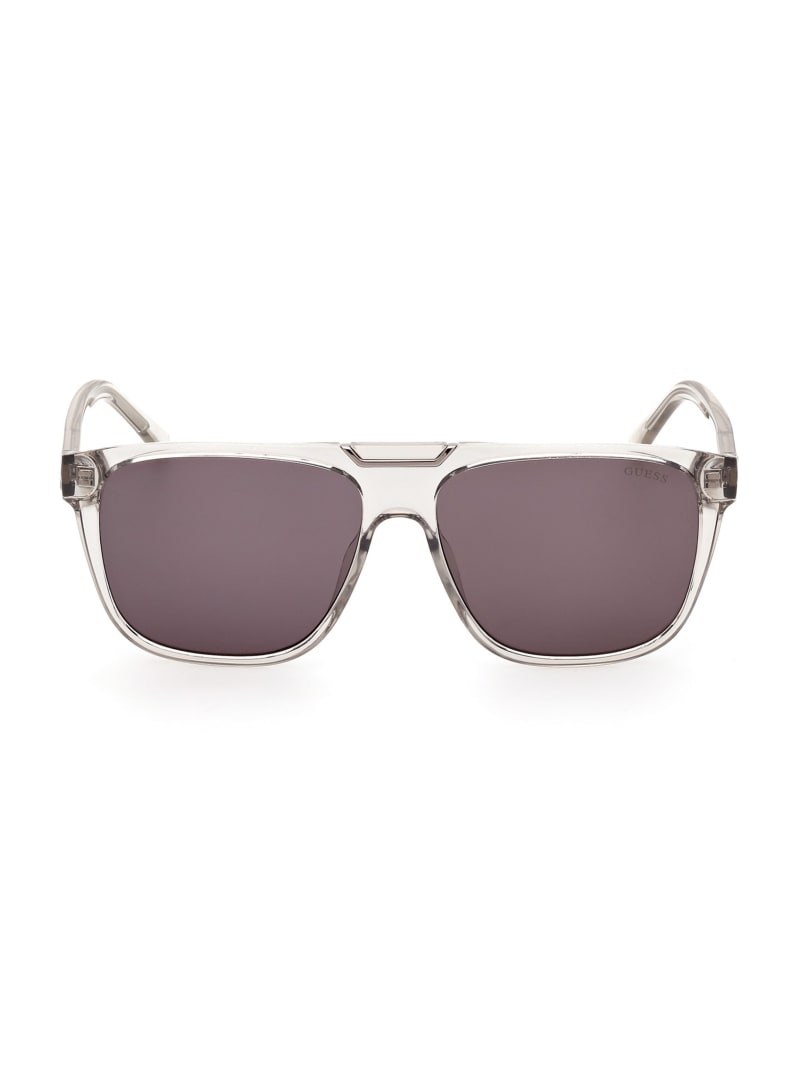 Grey Men's Guess Aviator Sunglasses | 8039156-WV