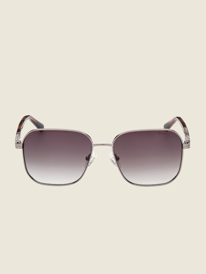 Grey Men's Guess Metal Square Sunglasses | 4637285-MX