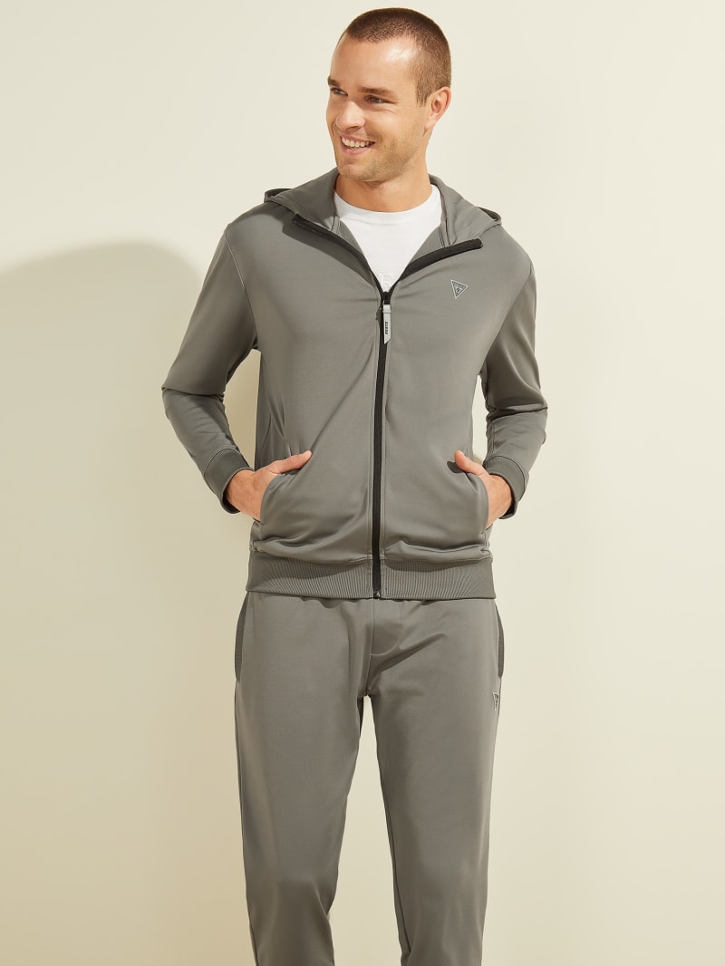 Grey Men's Guess Teddy Zip Jackets | 1058239-ME