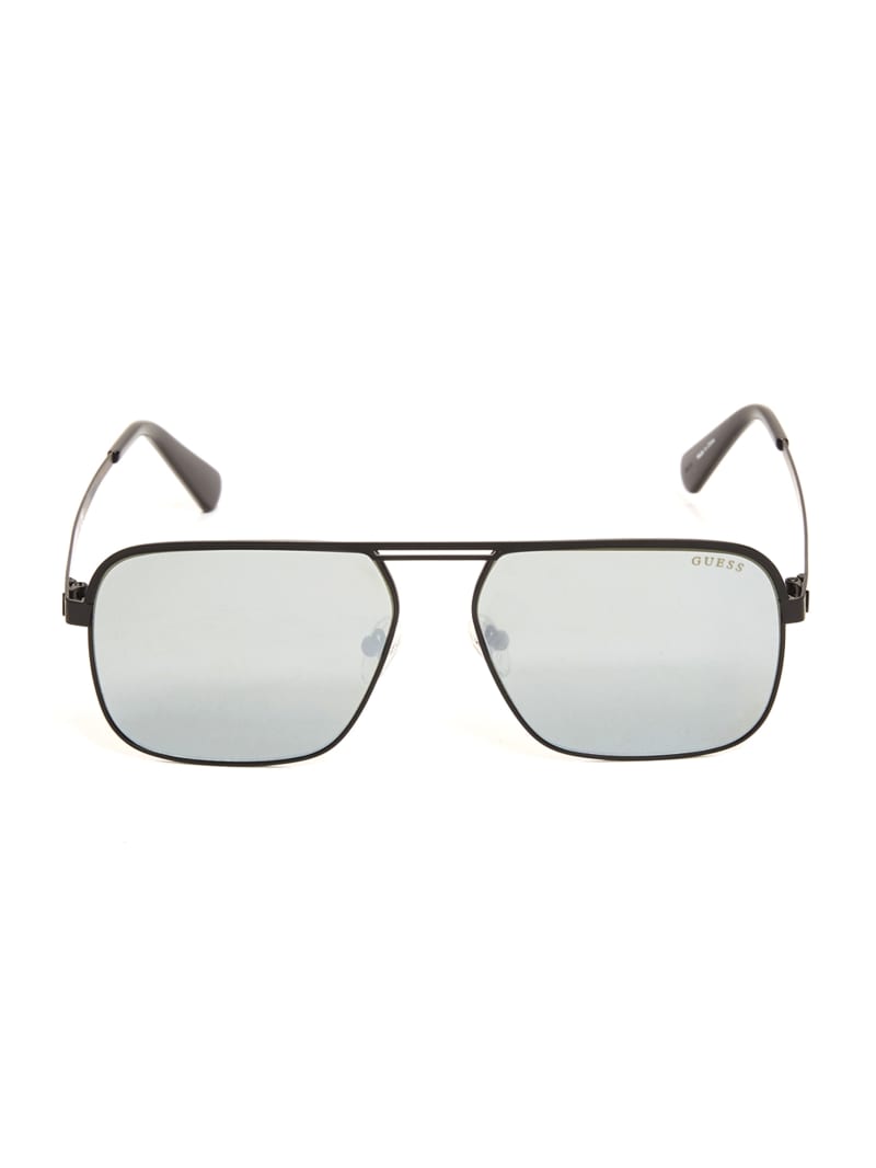 Grey Men's Guess Top Bar Aviator Sunglasses | 4065281-FA